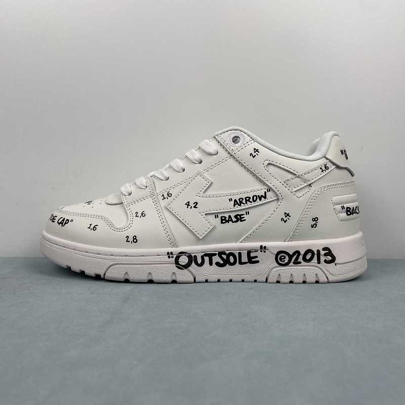 DOff-White c-o Virgil Abloh Out Of Office Low-top Leather Sneakers’OOO‘ 36-45